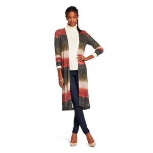 Lightweight Patterned Duster Sweater